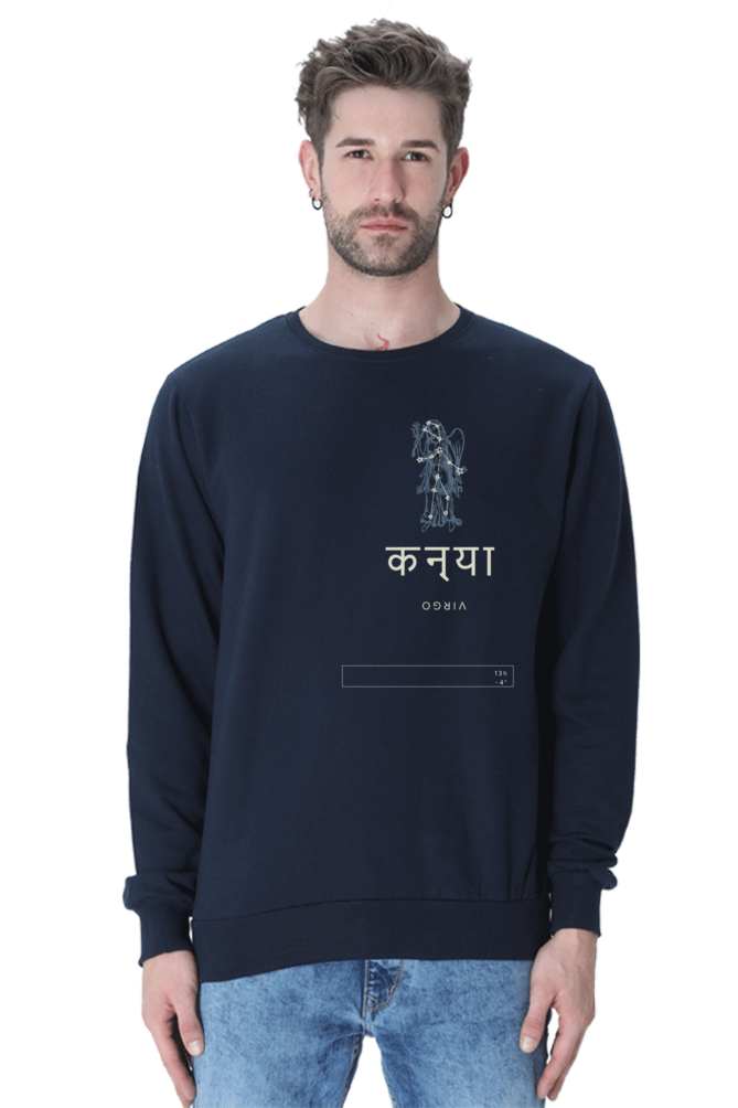 Outspoken navy blue Indian culture graphic sweatshirt featuring traditional Odia artwork on front