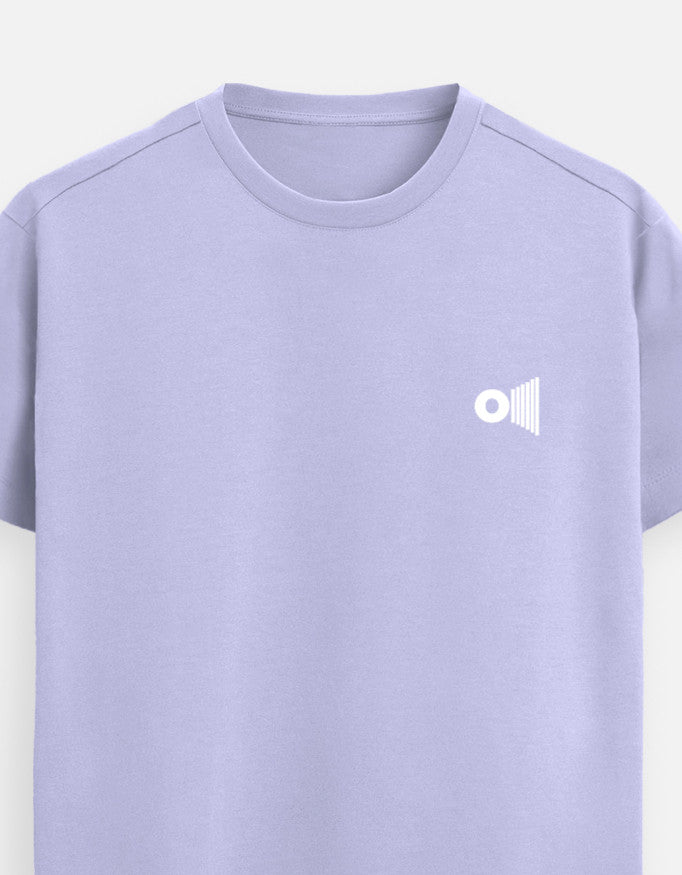 Outspoken lavender Supima cotton Indian culture shirt with minimalist white logo on chest
